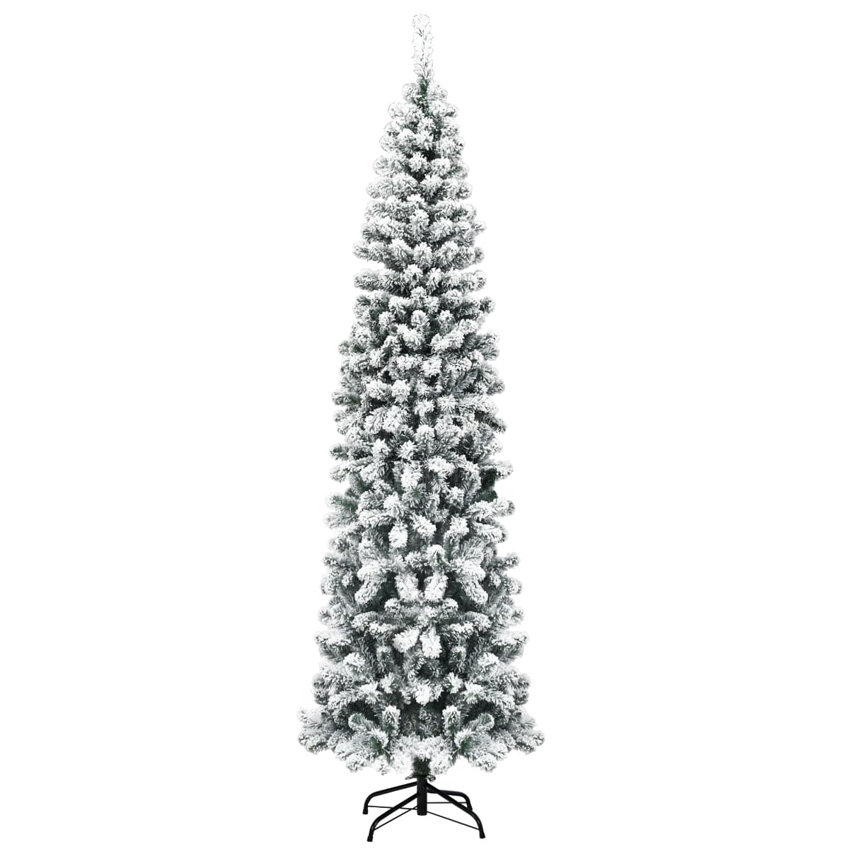 CostwaySapin de Noël Artificiel 227CM Avec 641 Branches Floqué Charnières Arbre de Noël Installation Rapide