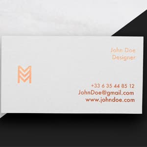 100 Cartes de visite avec dorure